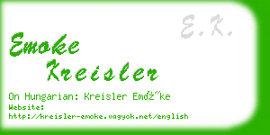 emoke kreisler business card
